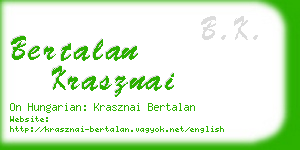 bertalan krasznai business card